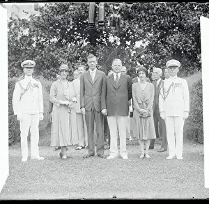 Mellon Prints: Portrait of Charles Lindbergh with Dignitaries
