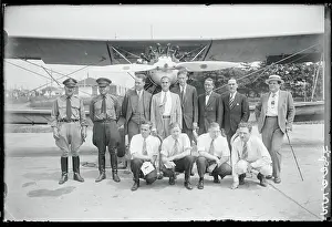 Guggenheim Prints: Portrait of Charles Lindbergh and Other Dignitaries