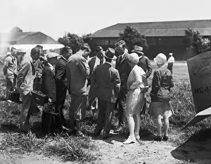 Portrait of Charles Lindbergh with Reporters