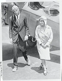 Portrait of Charles Lindbergh with His Wife Anne