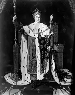Coronation Prints: Portrait Of Charles X In Coronation Robe
