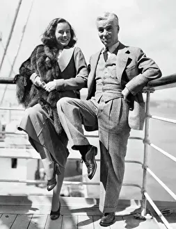 Portrait of Charlie Chaplin and Paulette Goddard