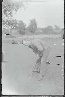 Prints of (Original Caption). Western Golf Meet, Kent County Club Links, Grand Rapids, Michigan...Chick Evans of Chicago Swing Through History: Portrait of Chick Evans