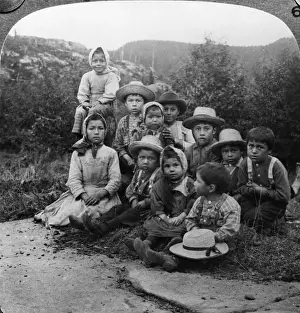 Issues Prints: Portrait Of Children From Indian Tribe