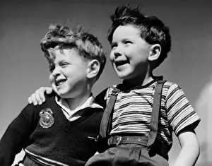 Portrait of children outdoors
