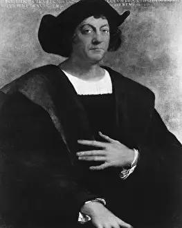Latin Text Prints: Portrait of Christopher Columbus by Sebastiano del Piombo