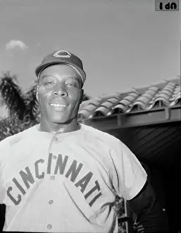 Portrait of Cincinnati Red's Baseball Player Bob Thurman on the Field