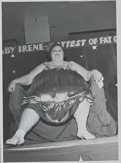 Overweight Prints: Portrait of Circus Fat Woman