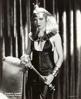 Portrait of Claudette Colbert Wearing Cleopatra Costume