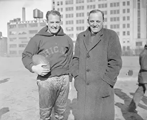 Portrait of Coach George Halas and Red Orange Outdoors