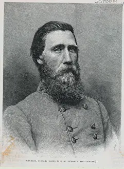 Solemnity Prints: Portrait of Confederate General John B. Hood in Military Uniform