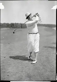 Minnesota Prints: Portrait of Cyril Joeley Swinging Golf Club