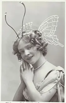 Elegance in Motion: A Ballet Journey: Portrait of Danish Ballet Dancer Adeline Genee In Butterfly Headdress