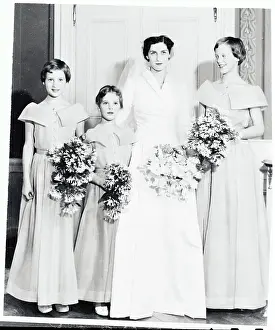 Portrait of Danish Princesses Dressed as Bridesmaids