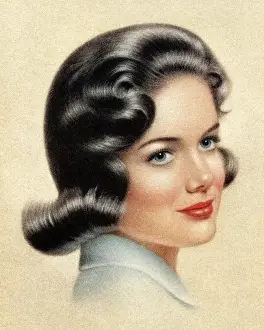 Portrait of Dark Haired Woman
