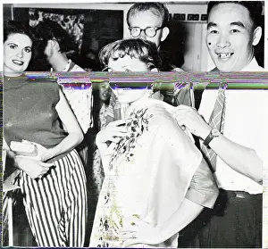 Portrait of Debbie Reynolds with Troops