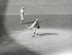 Portrait of Dizzy Dean Pitching