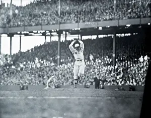 Portrait of Dizzy Dean Pitching