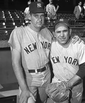 Portrait of Don Larsen and Yogi Berra