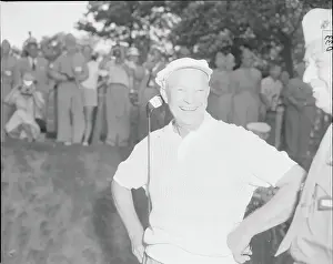 Portrait of Dwight D. Eisenhower Smiling at Recreational Golf Game