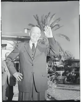 Portrait of Dwight Eisenhower Waving