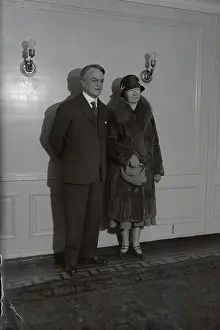 Portrait of Dwight W Morrow with His Wife