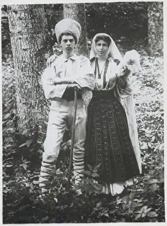 Romania Prints: Portrait of Earlier Princess and Prince of Romania