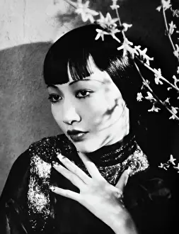 Portrait of Early Asian Actress Anna May Wong Posing