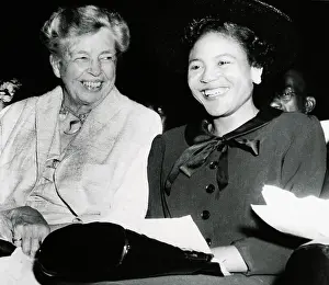 Portrait of Eleanor Roosevelt and Autherine Lucy