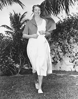 Portrait of Eleanor Roosevelt Posing Outdoors