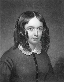 Portrait of Elizabeth Browning by J. Sartain