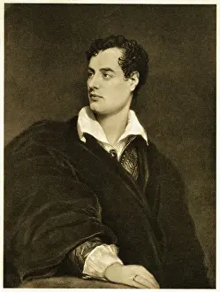 Portrait of English Poet Lord Byron