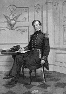 Antarctica Prints: Portrait Engraving Of Charles Wilkes