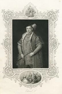 Images Dated 7th March 2013: Portrait engraving King Edward VI of England 16th century