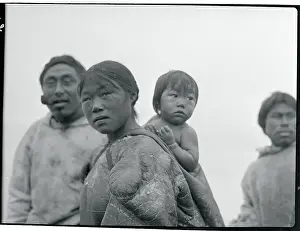 Greenland Prints: Portrait of Eskimo Family