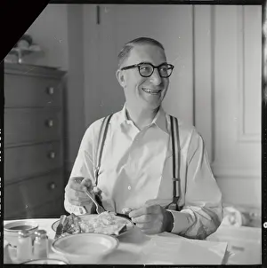 Portrait of Estes Kefauver Eating Breakfast