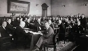 Portrait of European Delegates During a Meeting