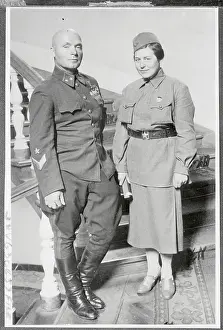 Portrait of Famous Major General and Nurse of Soviet Union