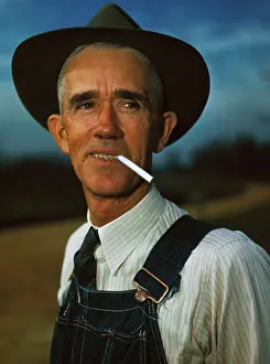 Portrait of a Farmer with Cigarette in His Mouth