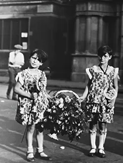 Arc0017636 Prints: Portrait Of Feast Of St Rocco Flower Girls