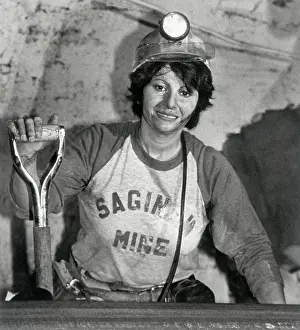 Hard Hat Prints: Portrait of Female Miner at Work