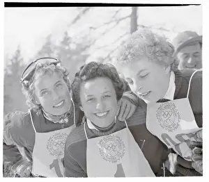 Portrait of First Three Place Winners in Olympic Slalom Event
