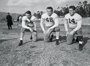 Bill Lee Prints: Portrait of Three Top Football Players