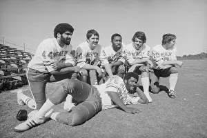 Portrait of Franco Harris With Teammates
