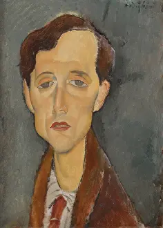 Modigliani Prints: Portrait Of Frans Hellens (1881-1972)