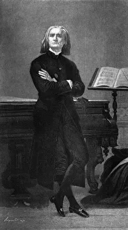 Images Dated 27th September 2018: Portrait of Franz Liszt by Layraud 1870
