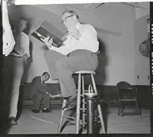 Portrait of Fred Allen Reading Script