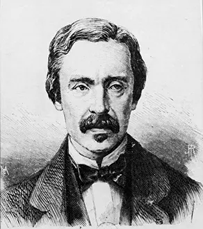 Prints of (Original Caption). Jean-Bernard-Leon Foucault (1819-1868), French physicist Timeless Visions: Icons of Art and History: Portrait of French Scientist Jean Bernard Leon Foucault
