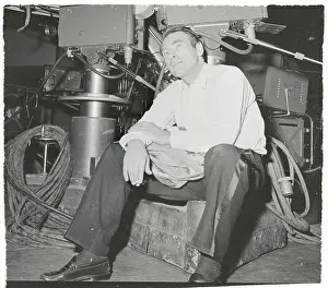 Portrait of Gary Merrill on Set