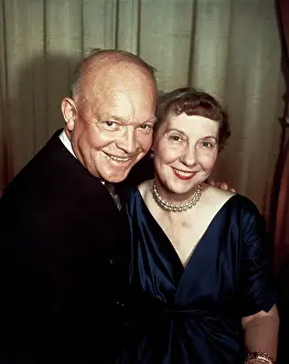 Portrait of General Dwight D. Eisenhower and Wife Mamie